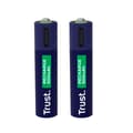 Miniatyrbild 1 av 6: 25585 Pack med 2 uppladdningsbara USB-C Trust AAA-batterier - 500mAh (LR03)