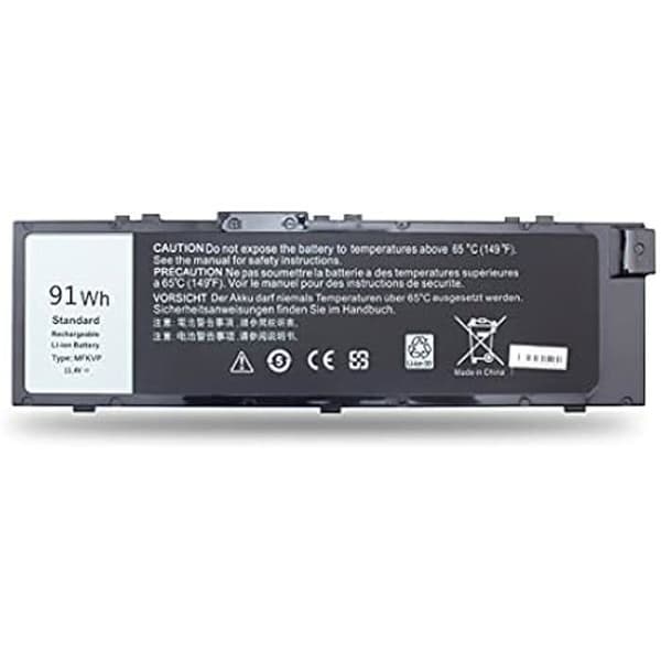 Batteri - DELL - 72WHR - 6 celler - Litiumjon - Svart