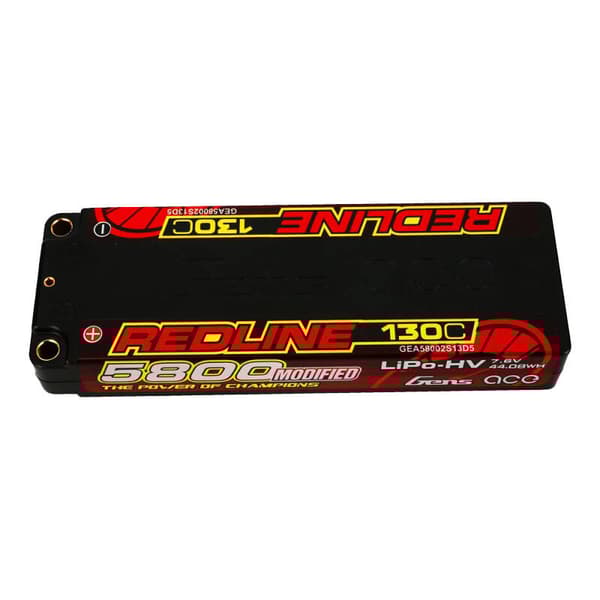 Gens ace Redline Series 5800mAh 7,6V 130C 2S1P HardCase 56# HV Ultra LCG LiPo-batteri