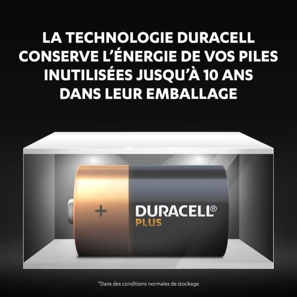 Duracell Plus D Cell alkaliska batterier, 1,5V LR20 MN1300, 4-pack