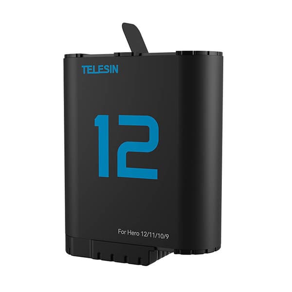TELESIN lithium batteri til GoPro Hero 12/11/10/9 (blå)