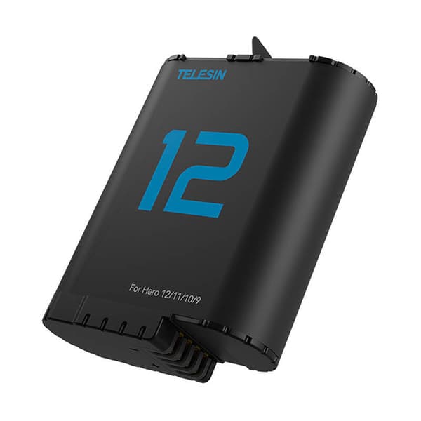 TELESIN lithium batteri til GoPro Hero 12/11/10/9 (blå)