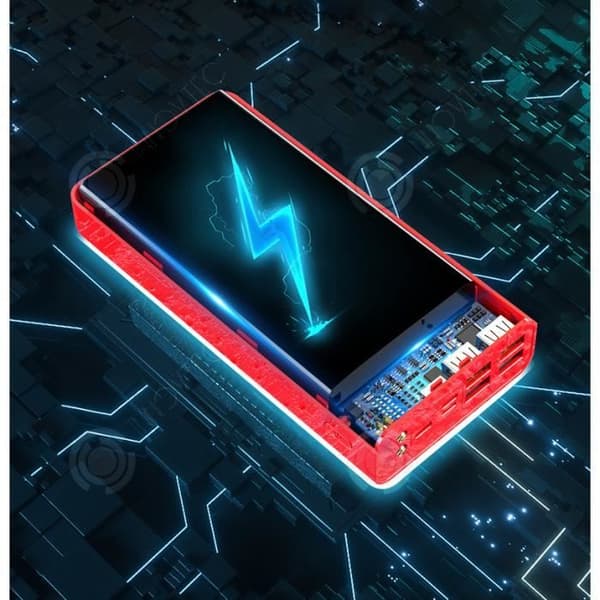 Superstor kapacitet mobil powerbank 30000 mAh powerbank digital display snabbladdande powerbank