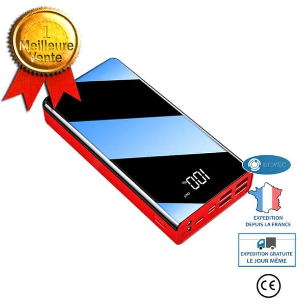 Superstor kapacitet mobil powerbank 30000 mAh powerbank digital display snabbladdande powerbank