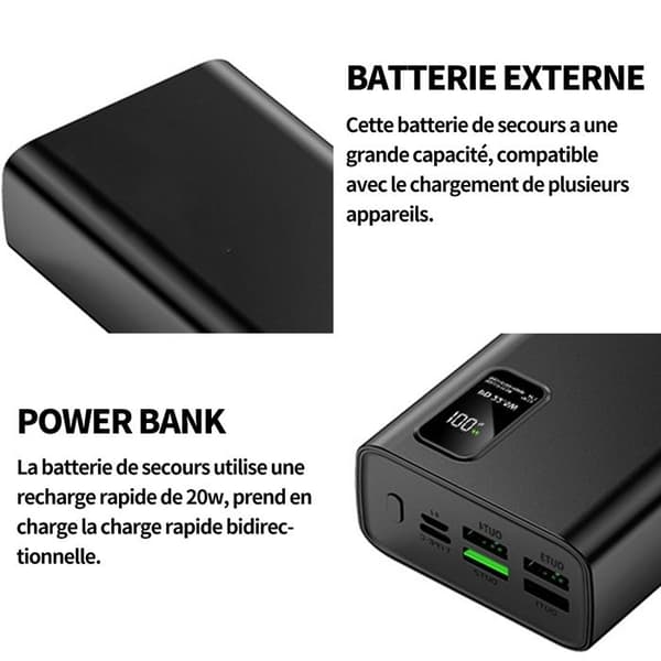 INN Powerbank 20000mah 22,5w powerbank powerbank snabbladdning snabbladdning bärbart batteripaket externt batteri nr