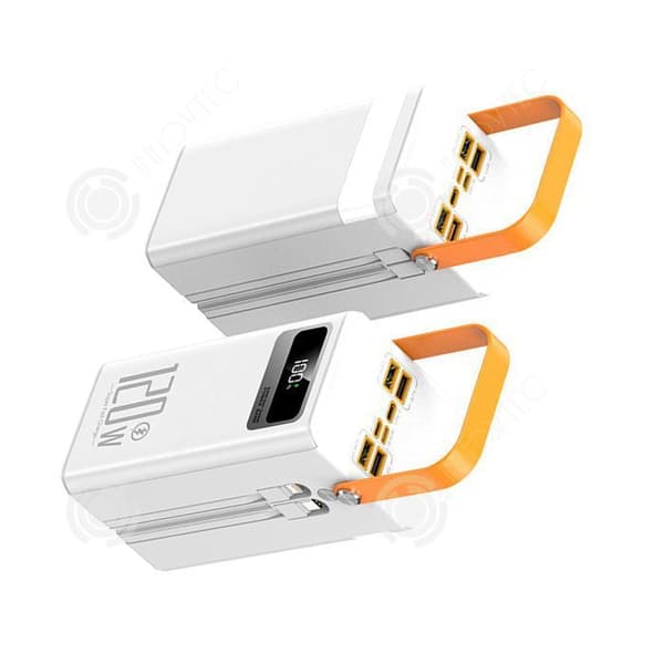 INN Externt batteri 60000mah PD 40w led display och ficklampa powerbank för telefon med 4 usb-utgångar och 3 ingångar