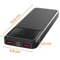 Miniatyrbild 4 av 4: Batteri extern 20000mAh USB USB-C micro-USB Snabbladdning LED-skärm Phonillico®
