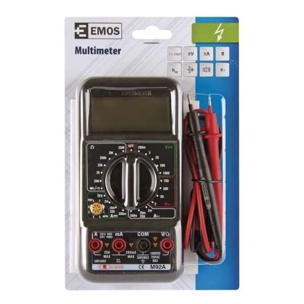 Emos M92A, 85 mm, 32 mm, 165 mm, batteri-batteri