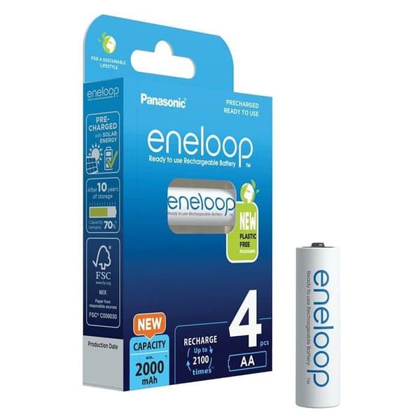 Panasonic laddningsbart batteri ENELOOP AA X4 UPPLDDNINGSBARA BATTERIER 2000 MAH