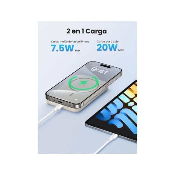 Magnetiskt externt batteri - UGREEN - Nexode - 10000mAh - 20W snabbladdning - Kompatibel iPhone 12-16