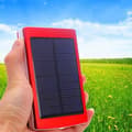 Miniatyrbild 3 av 4: TD® Panel Multifunktionell Solar Laddare -10000 mAh Dubbel USB-port och adapter-Praktisk och pålitlig- Power Bank Vit och Röd