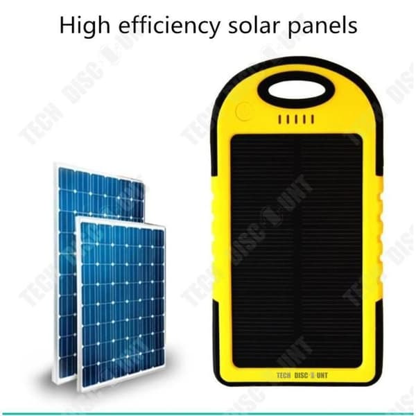 TD® solar laddare telefon vandring bärbar usb iphone camping sport resor universal externt batteri ny energi led