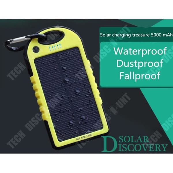 TD® solar laddare telefon vandring bärbar usb iphone camping sport resor universal externt batteri ny energi led