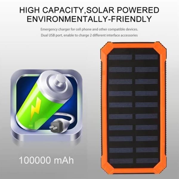 TD® Externt batteri bärbar enhet telefon surfplattor PC 10000 mAh stötsäker dammsäker multiport USB-laddning