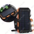 Miniatyrbild 2 av 4: 15000mAh Solarbatteriladdare med 2 USB-portar och dubbel LED-lampa för uppladdning av bärbara enheter