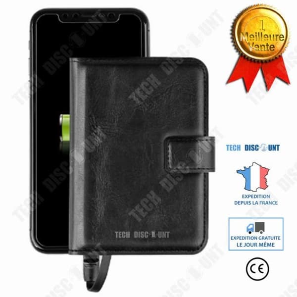 TD® Bärbar batteriplånbok bärbar plånbokskorthållare android iphone 2 powerbankadapter nomad smartphone
