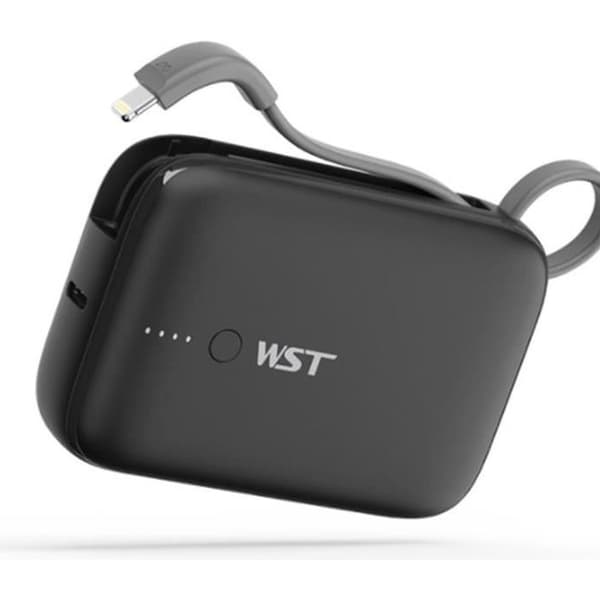 TD® 10000mAh powerbank med integrerad datakabel för snabb laddning