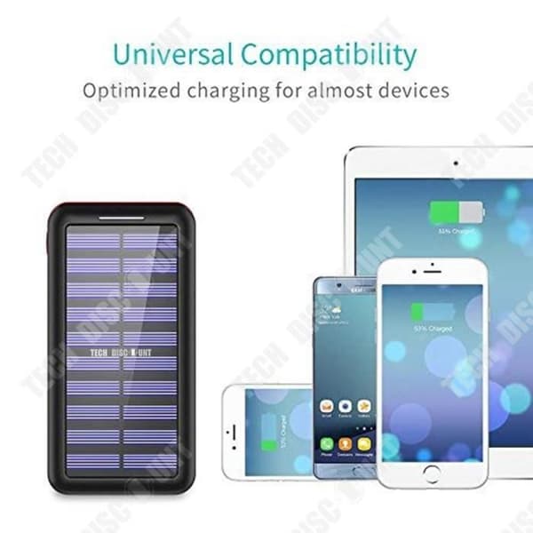 Power Bank TD® 2400mAh Solenergi Stor kapacitet