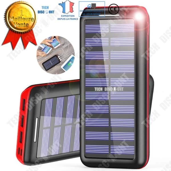 Power Bank TD® 2400mAh Solenergi Stor kapacitet