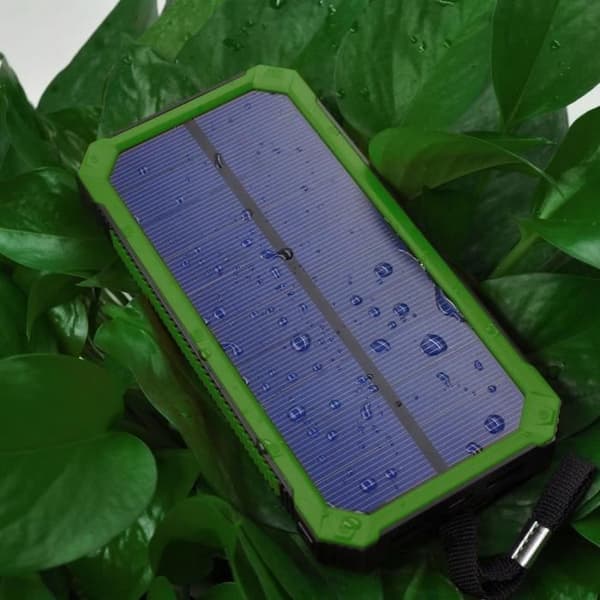 15000mAh Solar Batteriladdare Power Bank Bärbar reservladdare Vattentätt externt batteri med 8 LED Dual USB