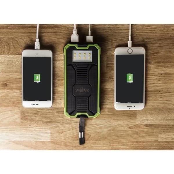 15000mAh Solar Batteriladdare Power Bank Bärbar reservladdare Vattentätt externt batteri med 8 LED Dual USB