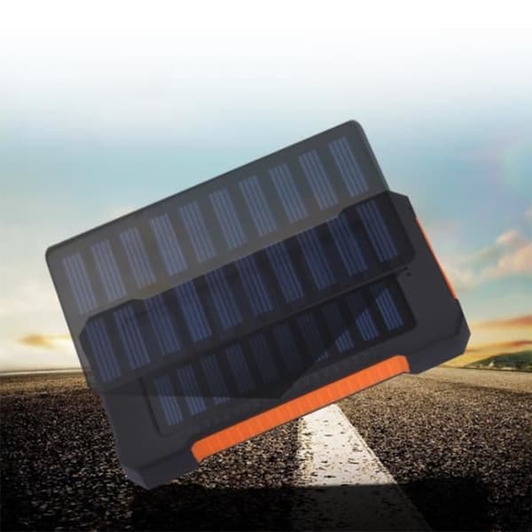 Power Bank LED Solar Power Bank 10000mAh Dual Charge Power Bank Orange Power Bank