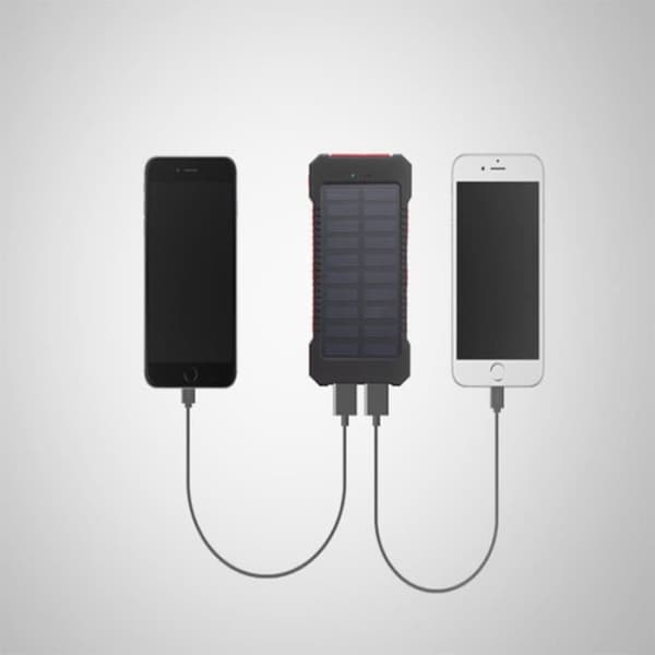 Power Bank LED Solar Power Bank 10000mAh Dual Charge Power Bank Orange Power Bank