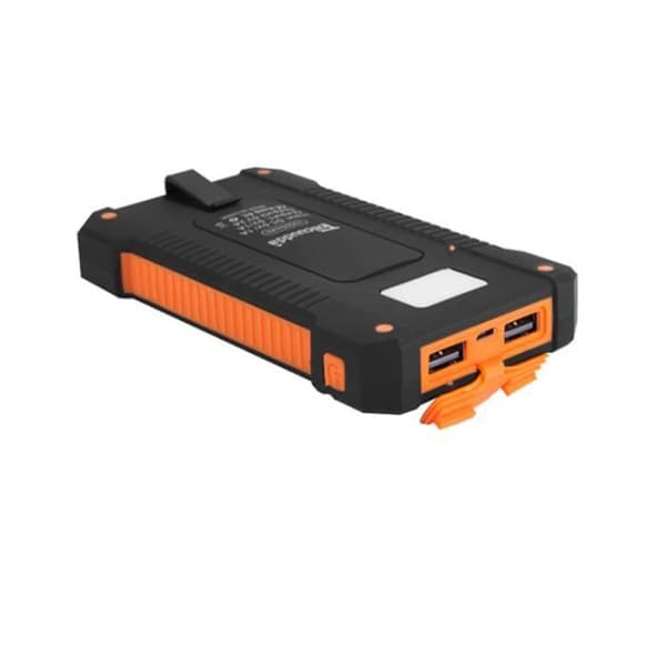 Power Bank LED Solar Power Bank 10000mAh Dual Charge Power Bank Orange Power Bank