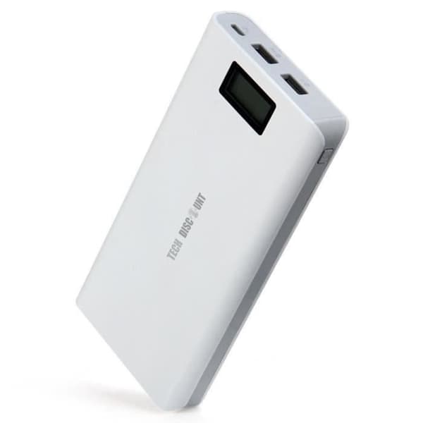 TD® Mobile Power 20000 mAh LCD-skärm Två USB-utgångar