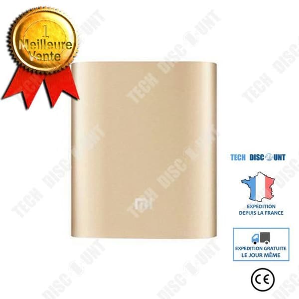 TD® Ultratunn Mobile Power Bank Snabbladdningsversion 10000mAh LED-strömindikator i aluminiumlegering