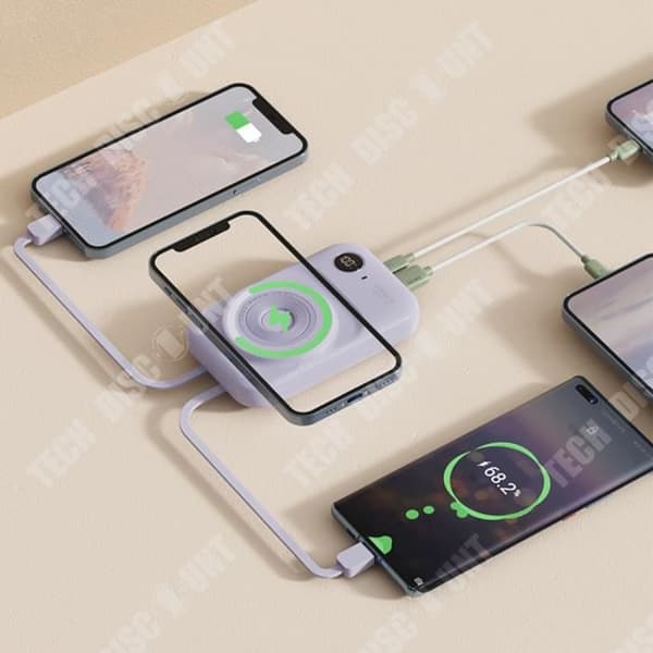 TD® 10000mAh USB magnetisk laddningsskatt med tvåtråds snabbladdning lämplig för Apples mobiltelefonladdningsskatt