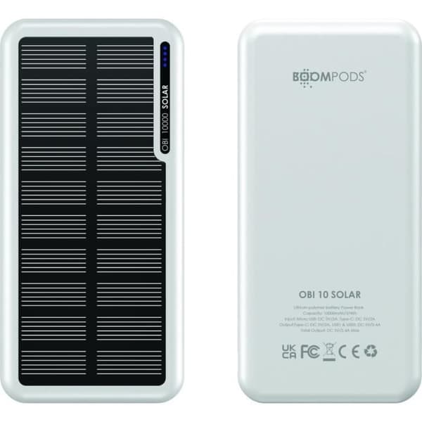 Boompods Obi Solenergi Powerbank Laddare 10,000 mAh