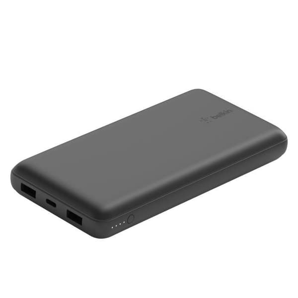 Nödbatteri 20000 mAh 2x USB och USB C 15W LED-indikator Belkin Svart