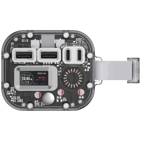 4Smarts Lucid Ultra Powerbank (extra batteri) 40000 mAh Power Delivery, Quick Charge 3.0 LiPo grå display