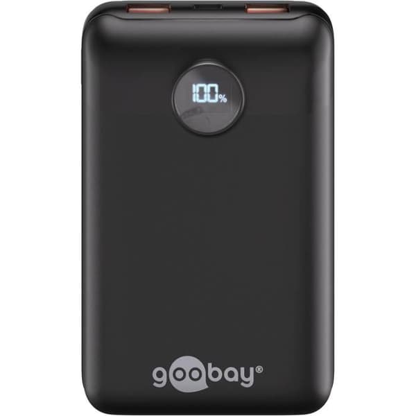 Externt Batteri - GOOBAY - 20000 mAh - 3 USB-A och USB-C-portar - Snabbladdning - Digital Skärm