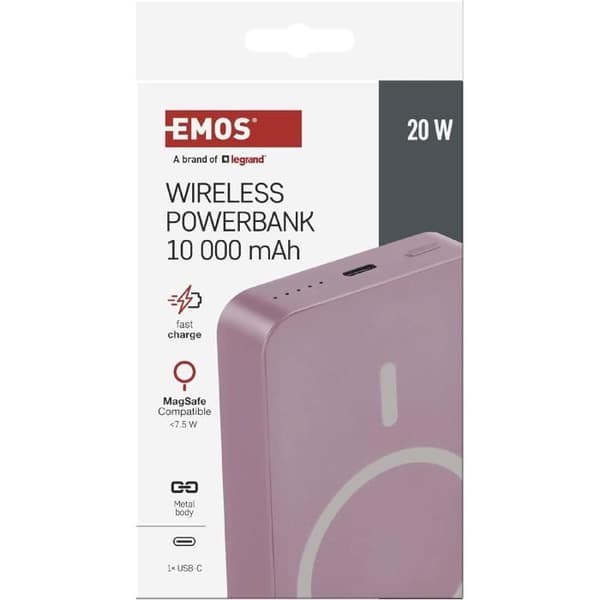 Extern batteri 10 000 mAh WI 1046 med magnet - EMOS