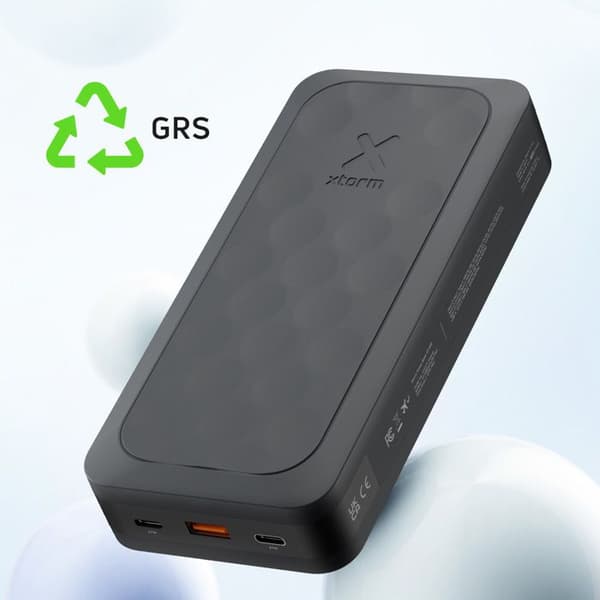 Batteri Extern 27000mAh 67W 2x USB-C + USB-C LED-skärm Kompakt Xtorm Svart
