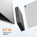 Miniatyrbild 3 av 6: Externt batteri 45000mAh 67W 2x USB-C + USB-C LED-skärm Kompakt Xtorm Svart