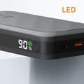 Miniatyrbild 5 av 6: Externt batteri 45000mAh 67W 2x USB-C + USB-C LED-skärm Kompakt Xtorm Svart