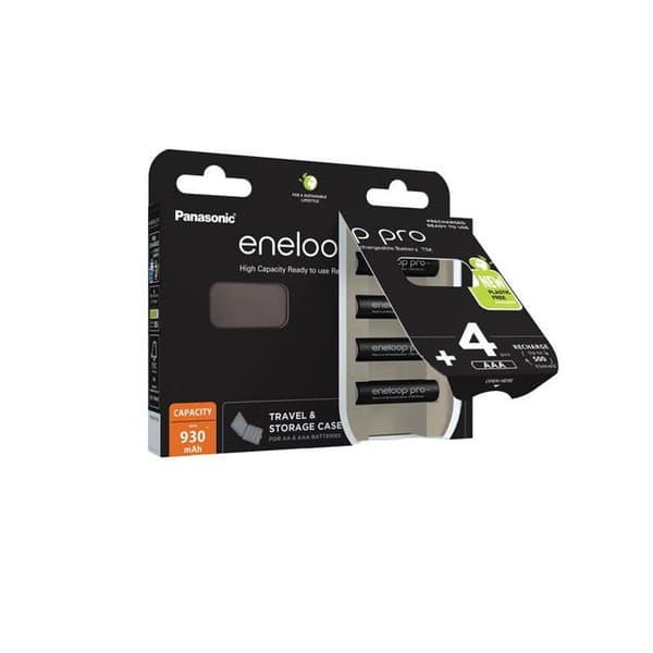 Panasonic eneloop pro HR03 +Box Uppladdningsbart batteri LR3 (AAA) NiMH 930 mAh 1,2 V 4 st.