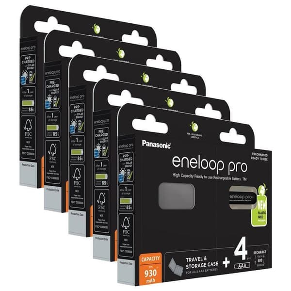 Panasonic eneloop pro HR03 +Box Uppladdningsbart batteri LR3 (AAA) NiMH 930 mAh 1,2 V 4 st.