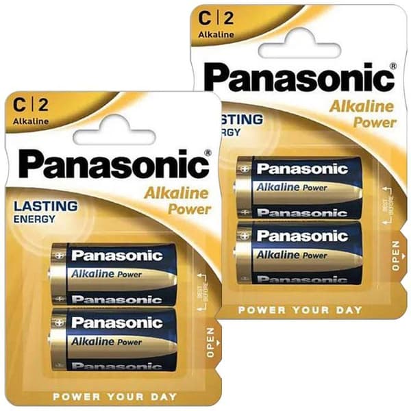 4 st PILE ALCALINE ORIGINAL PANASONIC POWER C LR14 R14