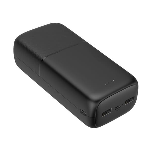 Bärbar Batteri 30000 mAh 2x USB-portar och 1x USB-C 18W Kompakt Akashi Svart