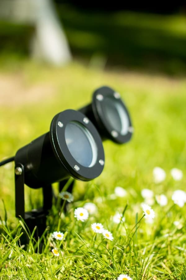 LED-trädgårdslampa GU10 IP65 VATTENTÄT Svart med kabel