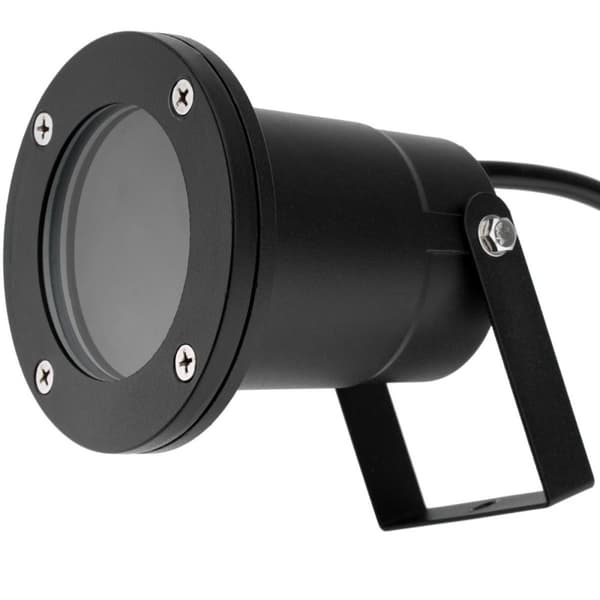LED-trädgårdslampa GU10 IP65 VATTENTÄT Svart med kabel