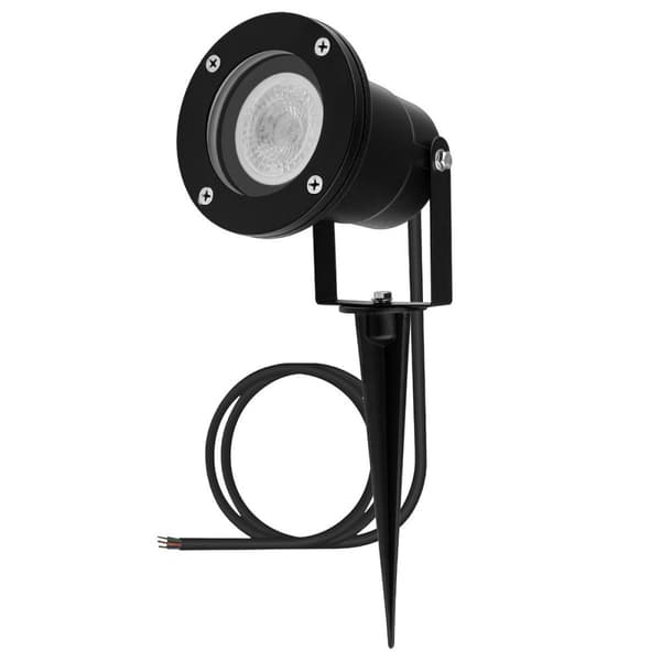 LED-trädgårdslampa GU10 IP65 VATTENTÄT Svart med kabel