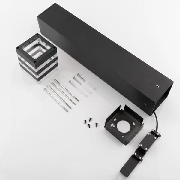 Havelampe udendørs stående E27 LED sort firkantet 60cm