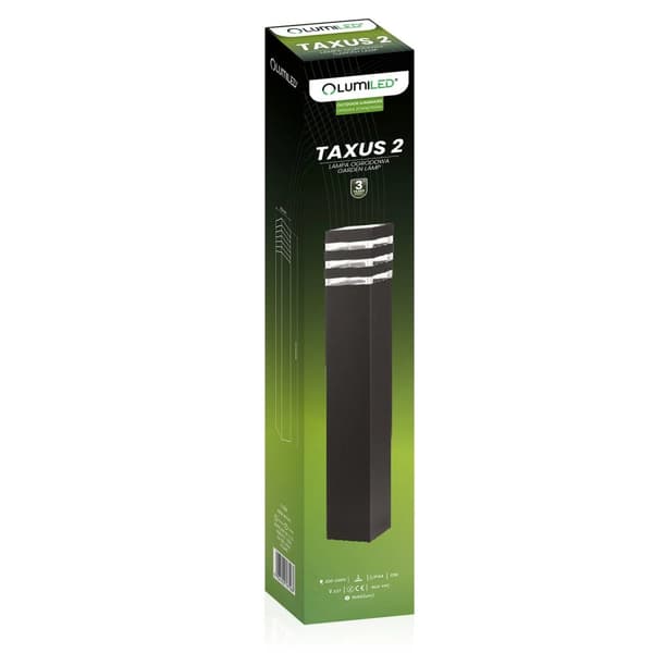 Havelampe udendørs stående E27 LED sort firkantet 60cm