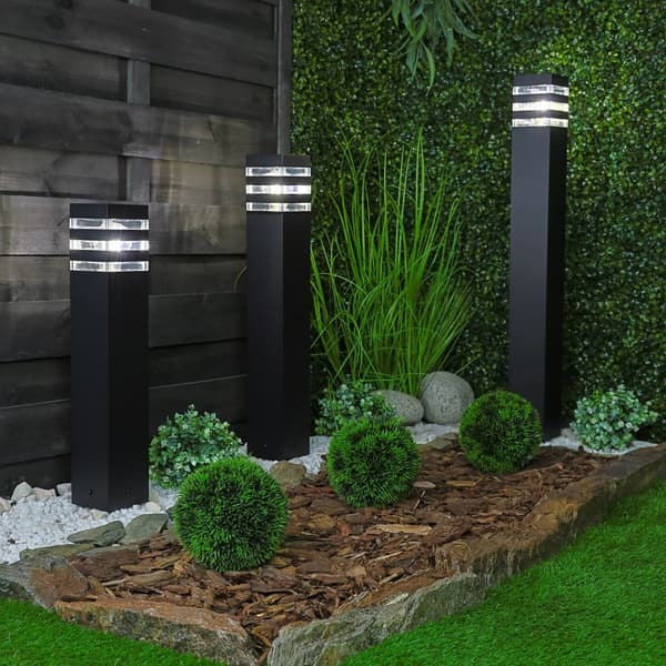 Havelampe udendørs stående E27 LED sort firkantet 60cm