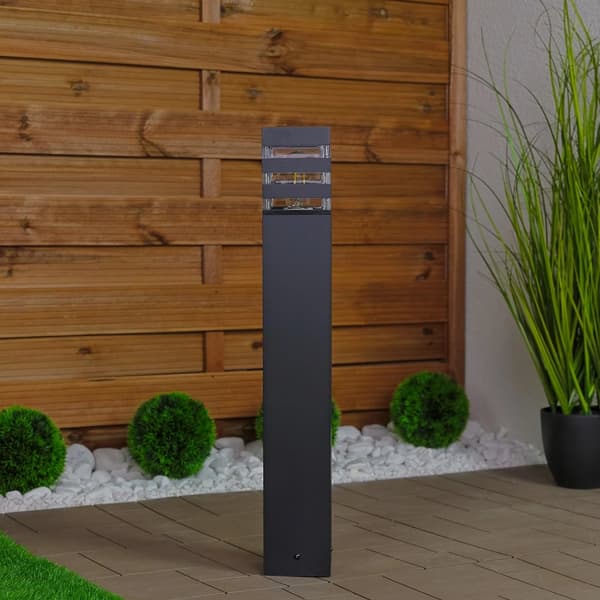Havelampe udendørs stående E27 LED sort firkantet 60cm